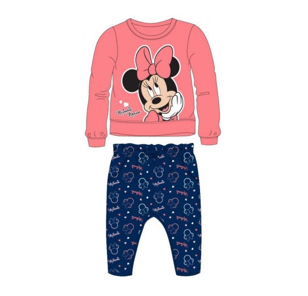 Disney Shirt & Hose Baby Trainingsanzug Set, langarm, Pullover mit Hose, Minnie Mouse (Set, 2-tlg) von Disney