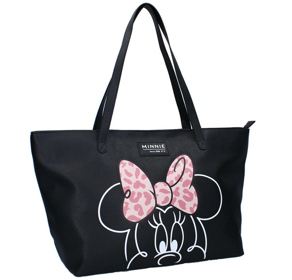 Disney Sporttasche Große Damen Shopping-Tasche schwarz Kunstleder Disney Minnie Mouse von Disney