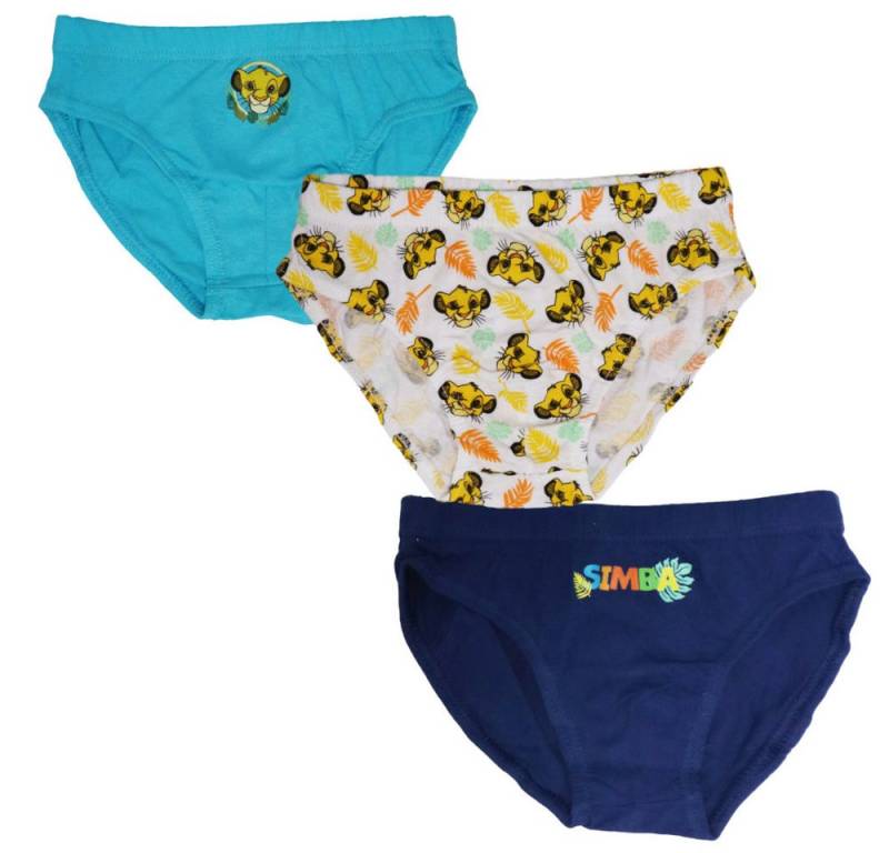 Disney Slip König der Löwen Simba 3er Pack Slips Kinder Mädchen Unterwäsche (3-St) Gr. 98 bis 128, reine Baumwolle von Disney