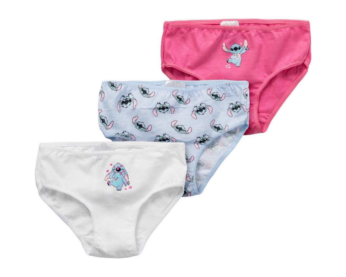 Disney Slip Lilo & Stitch XT Mädchen (3-St) Schlüpfer, Höschen, Unterhose, Unterwäsche, Baumwollslip von Disney