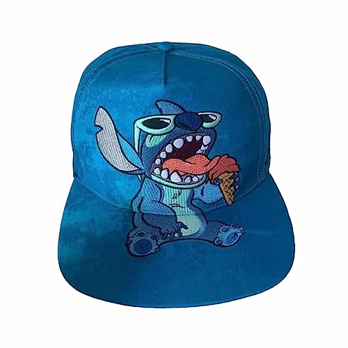 Disney Snapback Stitch Baseballmütze Blau von Lilo und Stitch, blau, One Size von Disney