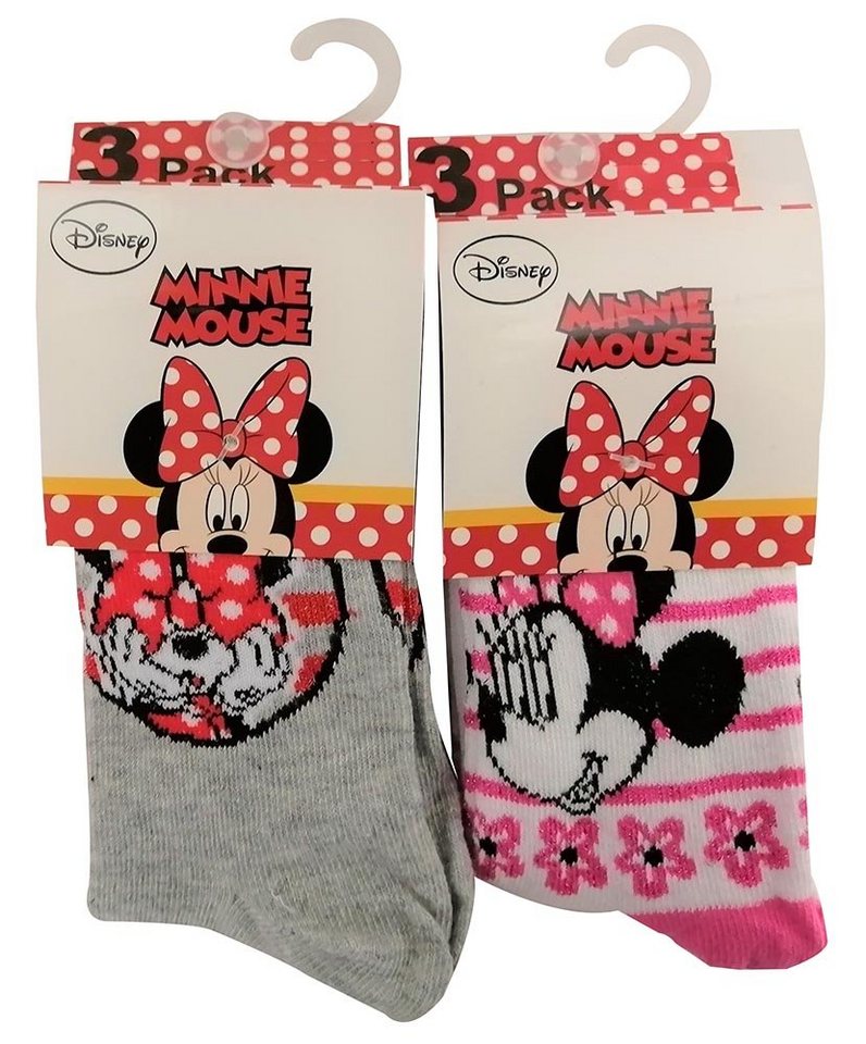 Disney Socken Disney Minnie Maus 6er Set Mädchen Socken (31/34) (Set, 6-Paar, 6er-Pack) von Disney
