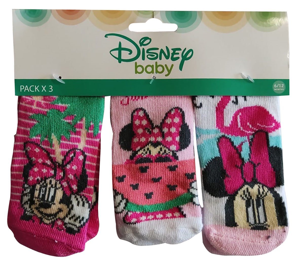 Disney Socken Disney Minnie Maus Baby Socken 3er Pack 0-6 Monate (3-Paar) von Disney