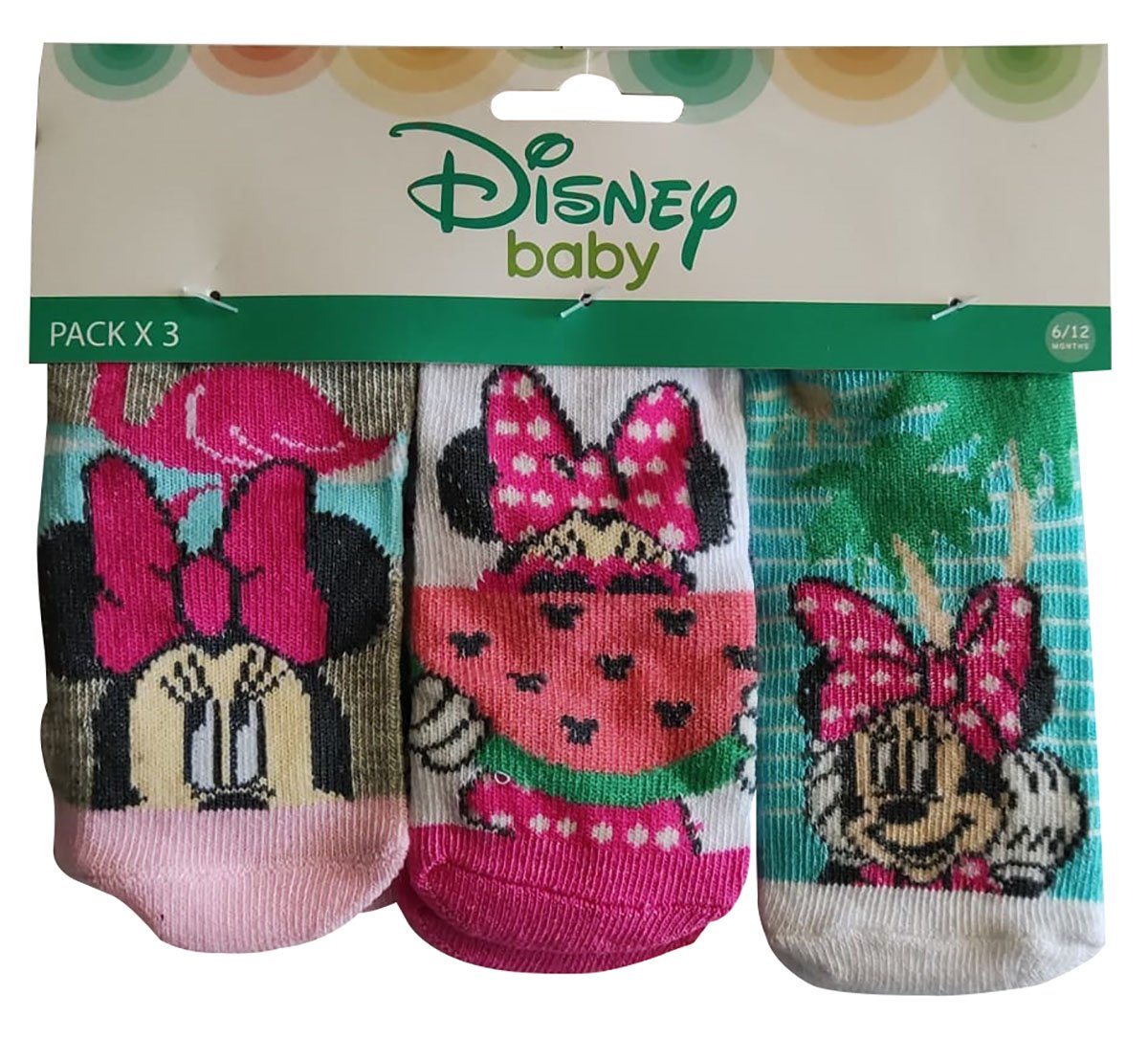 Disney Socken Minnie Maus Baby Socken Strümpfe 3er 6-12 Monate (Packung, 3-Paar) von Disney