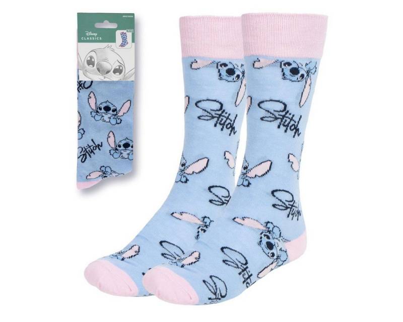 Disney Socken Stitch 1 Paar Socken mit komfortabler Passform in Größe 36-43 von Disney