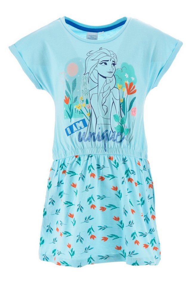 Disney Sommerkleid Disney Die Eiskönigin Elsa Kinder Mädchen Sommer Kleid Gr. 98 bis 128, 100% Baumwolle von Disney