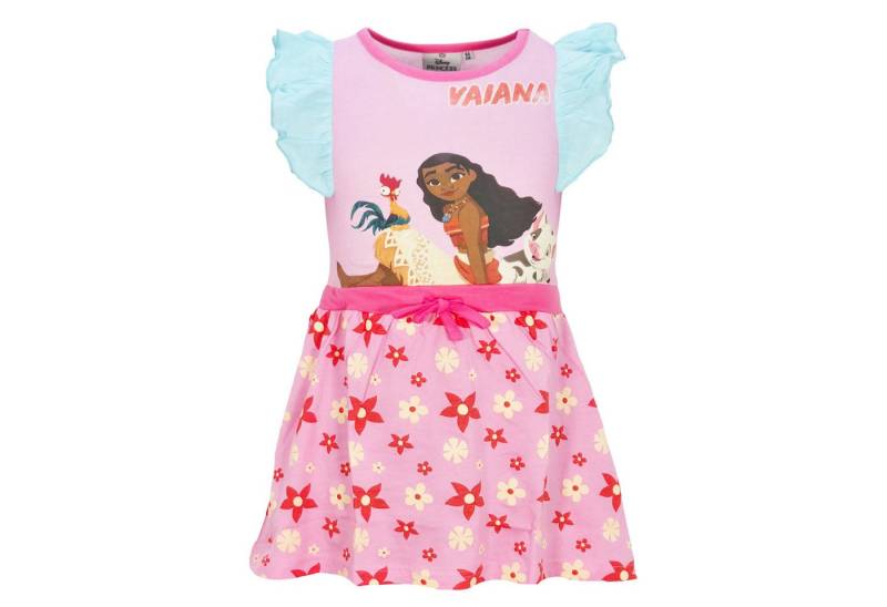 Disney Sommerkleid Disney Vaiana Moana Kinder Mädchen Sommerkleid Kleid 100% Baumwolle, Gr. 98 bis 128 von Disney