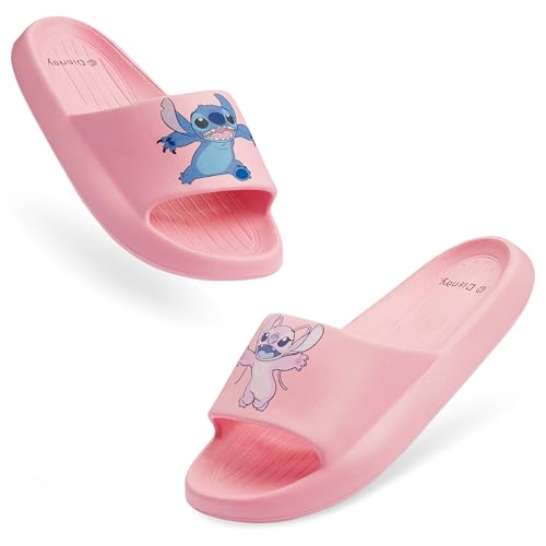 Disney Stitch Badelatschen Kinder, Sandalen für Mädchen, Schlappen für Strand, Schwimmbad - Geschenke für Mädchen (Rosa, 34-35 EU) von Disney