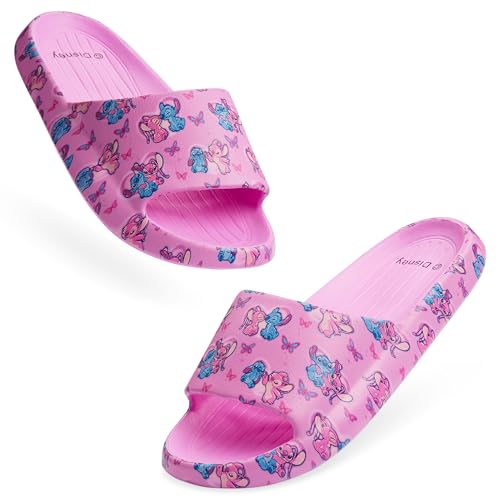 Disney Stitch Badelatschen Kinder, Sandalen für Mädchen, Schlappen für Strand, Schwimmbad - Geschenke für Mädchen (Rosa Fuchsia, 30-31 EU) von Disney