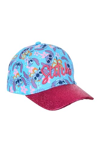 Disney Stitch Baseballkappe Mädchen, Klassische Mütze, Glitzerkappe 3D-Design, Geschenk für Mädchen | Blau von Disney