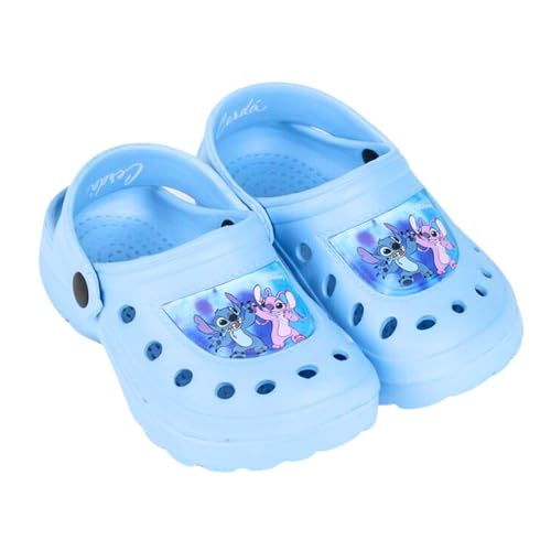 Disney Stitch Clogs für Mädchen, Leichte Sommersandalen im Stitch und Angel Design, Kindergeschenk, Größen EU 26 bis 33 (Blau, EU Schuhgrößensystem, Kleinkind, Damen, Numerisch (von/bis), M, 32, 33) von Disney