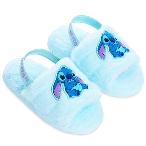 Disney Stitch Damen Flauschige Hausschuhe, Bequeme Pantoffeln - Geschenke für Frauen(Blau,38EU) von Disney