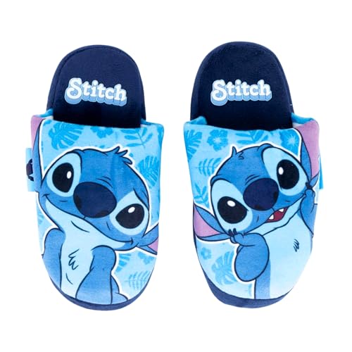 Disney Stitch Hausschuhe für Mädchen, Rutschfeste Sohlen Hausschuhe, Geschenk für Mädchen | Größe EU 28/29 - Blau von Disney