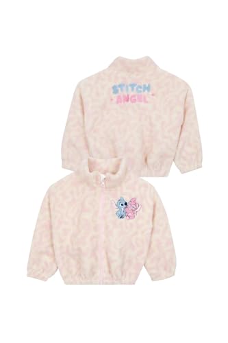 Disney Stitch Jacke | Mädchen Jacke | Fleecejacke Kinder | Stitch Und Angel Jacken Für Mädchen | Elfenbein 156 von Disney