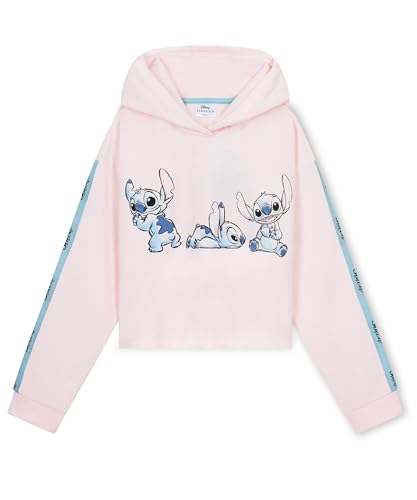 Disney Stitch Kapuzenpullover Mädchen Cropped Hoodie Kinder Teenager 7-14 Jahre - Hoodie Mädchen Geschenke (11-12 Jahre, Staubige Koralle) von Disney