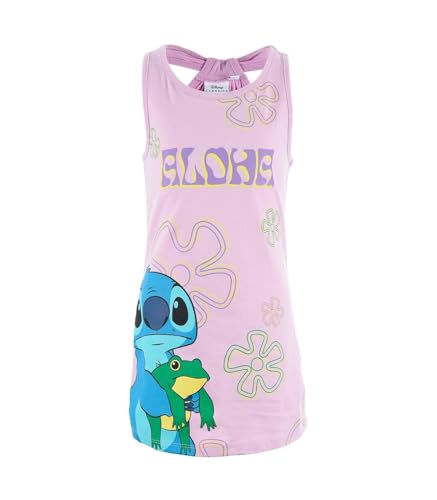 Disney Stitch Kleid für Mädchen, Ärmelloses Kleid für Mädchen, Design 'Aloha' Stitch Kleid, Geschenk für Mädchen, Größe 8 Jahre | Rosa von Disney