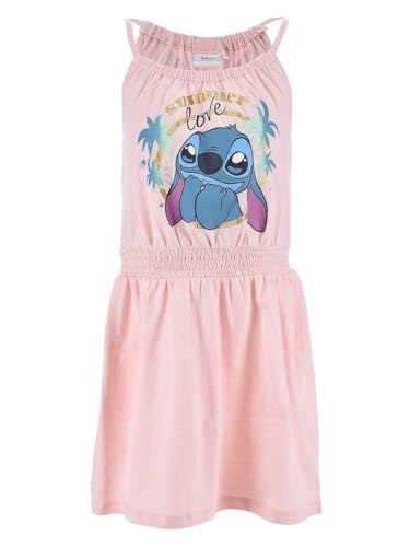 Disney Stitch Kleid für Mädchen, Ärmelloses Kleid für Mädchen, Design 'Summer Love' Stitch Kleid, Geschenk für Mädchen, Größe 8 Jahre | Rosa von Disney