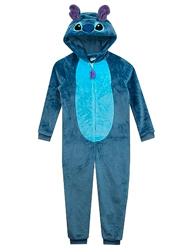 Disney Stitch Onesie | Lilo Und Stitch Onesie Mädchen | Schlafanzüge Für Mädchen | Blau 140 von Disney
