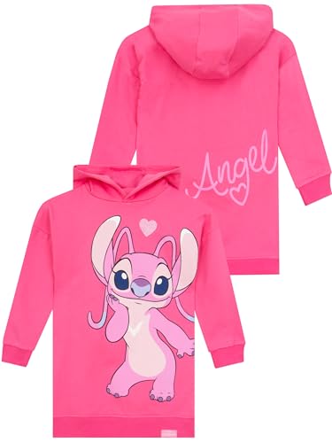 Disney Stitch Pullover | Angel Lang Kapuzenpullover Für Mädchen | Stitch Kleidung Mädchen| Blau 122 von Disney