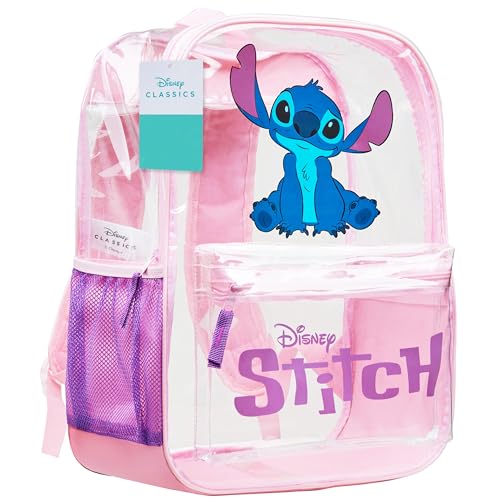 Disney Stitch Rucksack Mädchen Teenager Schulrucksack Wasserdicht Transparent Tasche Schule Alltag Freizeit Reise Geschenk von Disney