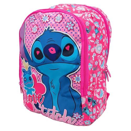 Disney Stitch Rucksack für Mädchen, Gepäcktasche, Kinder Reiserucksack, Freizeittasche, Geschenk für Mädchen von Disney