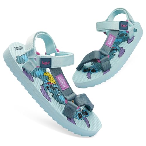 Disney Stitch Sandalen Mädchen, Kinder Sandalen mit Verstellbaren Riemen - Geschenke für Mädchen (Blau, 31 EU) von Disney