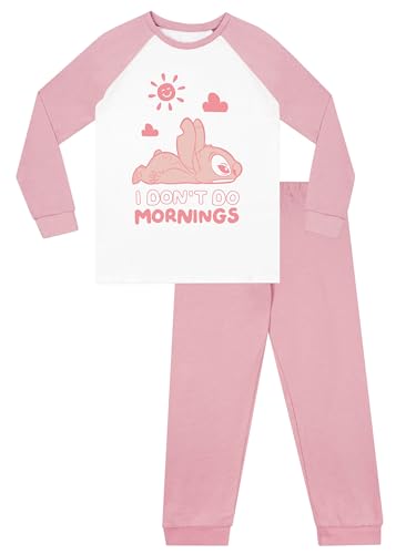Disney Stitch Schlafanzug | Langarm Lilo Und Stitch Pyjama | Baumwolle Kleidung Mädchen | Rosa 116 von Disney