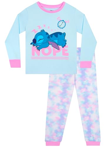 Disney Stitch Schlafanzug | Lilo Und Stitch Pyjama Mädchen | Tie-Dye Schlafanzüge Für Mädchen | Blau 152 von Disney