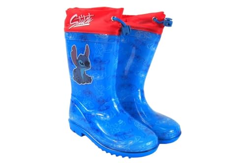 Disney Stitch Stiefel für Mädchen, Mädchen Schuhe, Gummistiefel für Mädchen, Wasserdichte Regenstiefel für Kinder, Größe EU 32/33 von Disney