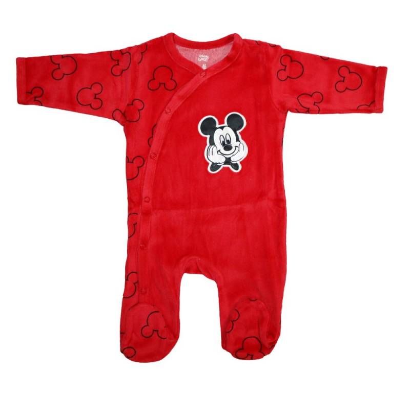 Disney Strampler Disney Mickey Maus Baby Kleinkind Velour Bodie Strampler Einteiler Gr. 62 bis 92 von Disney