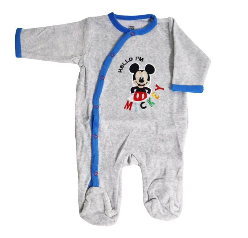 Disney Strampler Disney Mickey Maus Baby Kleinkind Velour Body Strampler Einteiler Gr. 62 bis 92 von Disney