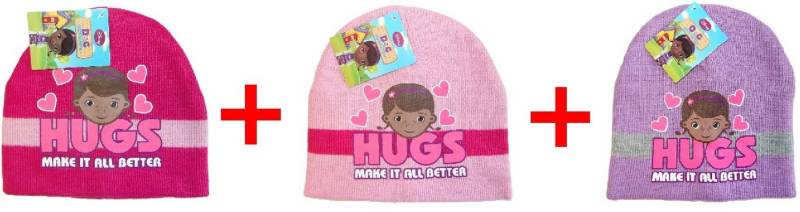 Disney Strickmütze 3er-Set Disney Doc McStuffins Mützen "Hugs - Make It All Better" für M (3 Doc McStuffins Mützen, 3 Doc McStuffins Mützen) von Disney