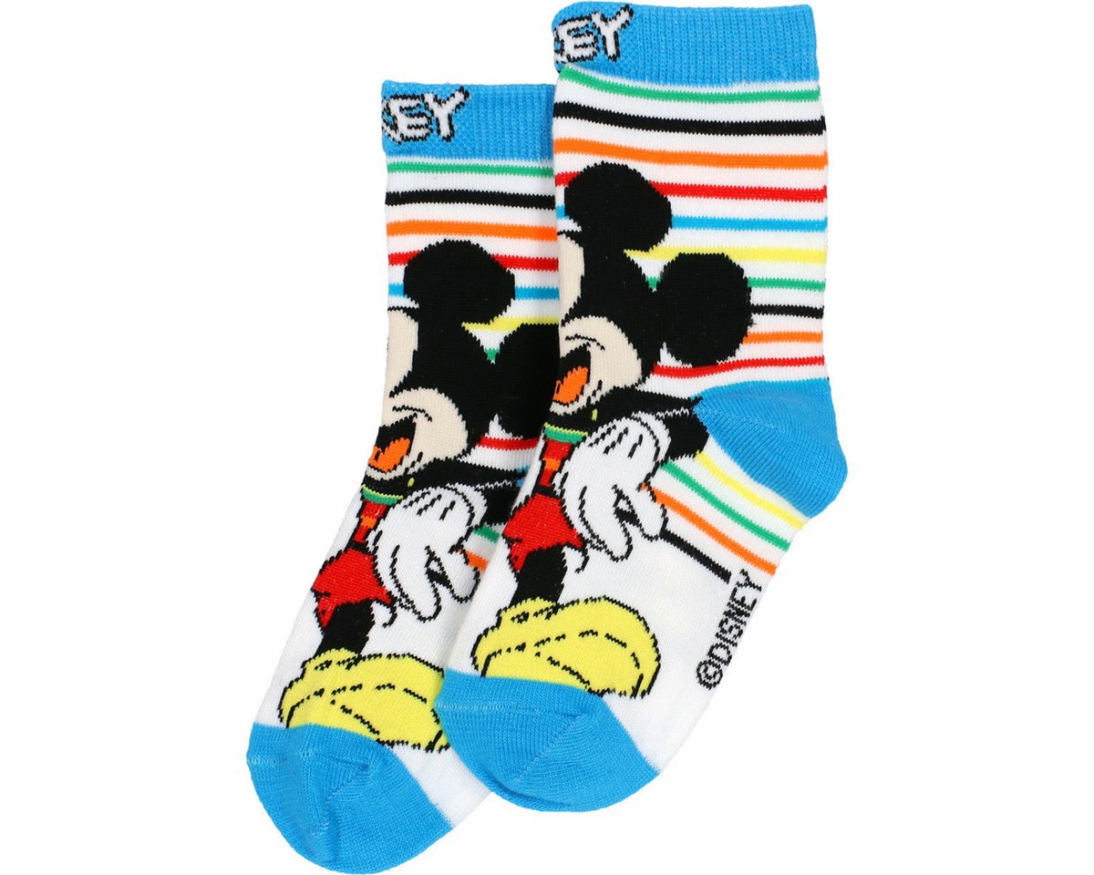 Disney Strümpfe Mickey Mouse Pluto Streifen XT Unisex Kinder (1-Paar) Socken, Söckchen, Halbsocken, Kuschelsocken, Freizeitsocken von Disney