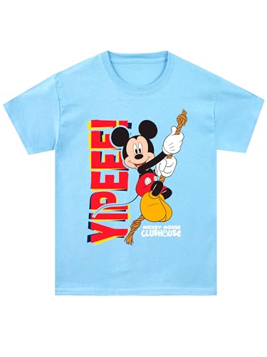 Disney T-Shirt | Jungen Mickey Mouse T-Shirt | Kurzarm Jungen T-Shirts | Offizielle Ware | Blau | 104 von Disney