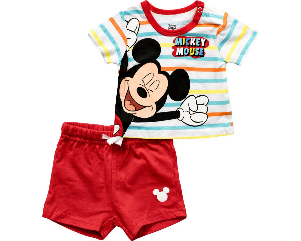 Disney T-Shirt & Shorts Minnie Mouse Unisex Kinder (2-tlg) Shirt, T-Shirt, Shorts, Kurze Hose, Set Shirt Shorts von Disney