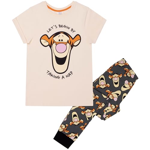 Disney Tigger Winnie Puuh - Schlafanzug mit Kurzarm für Damen - 100% Baumwolle - Größe 42-44 von Disney