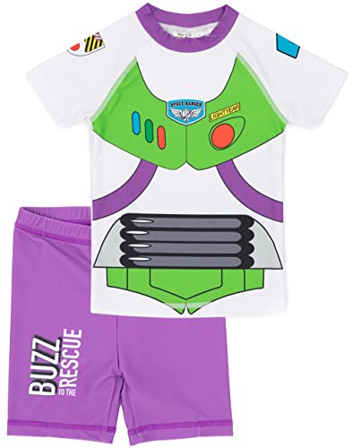 Disney Toy Story Buzz Lightyear Badeanzug Jungen Zweiteiler Top Shorts Badeset 6-7 Jahre von Disney