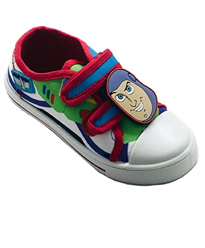 Disney Toy Story Jungen Canvas Pumps Kind Größe 39 bis 47, Weiß - Buzz Lightyear - Größe: 30 EU von Disney