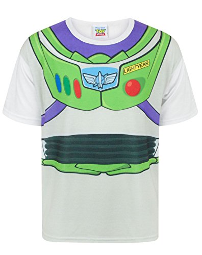 Disney Toy Story S-Shirt Buzz Lightyear Jungen Kostüm Kinder White Top 5-6 Jahre von Disney