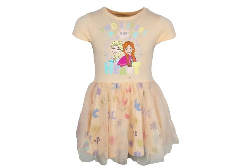 Disney Tüllkleid Disney Die Eiskönigin Elsa Anna Kinder Mädchen Sommerkleid Kleid 100% Baumwolle, Gr. 92 bis 128 von Disney