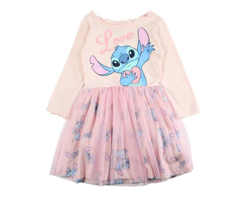 Disney Tüllkleid Disney Lilo und Stitch Kinder Mädchen langarm Kleid Gr 92-128 von Disney