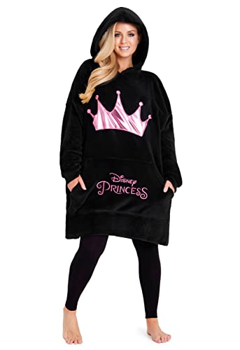 Disney Übergroße Kapuzenpullover Damen Hoodie Decke Mädchen Teenager Herren (Schwarz/Rosa) von Disney