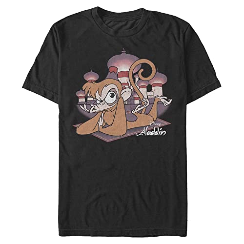 Disney Unisex Aladdin Abu Organic Short Sleeve T-shirt, Schwarz, XXL von Disney