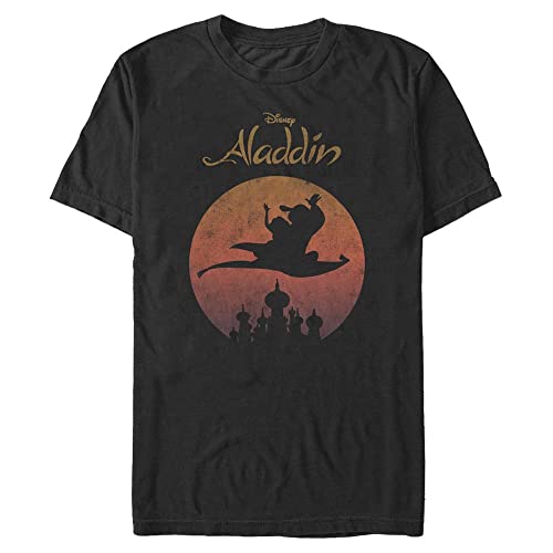 Disney Unisex Aladdin-Flying High Organic Short Sleeve T-Shirt, Black, M von Disney