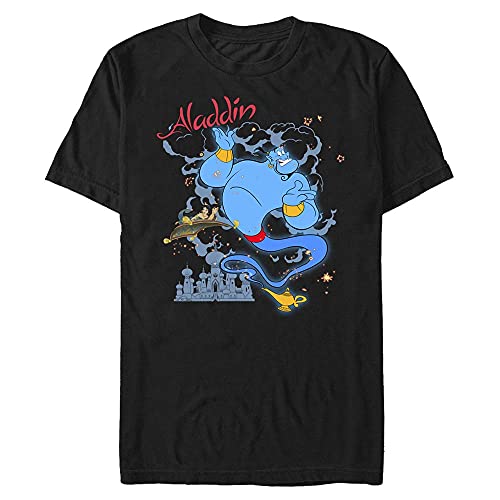 Disney Unisex Aladdin-Genie Sparkle 3 Organic Short Sleeve T-Shirt, Black, M von Disney