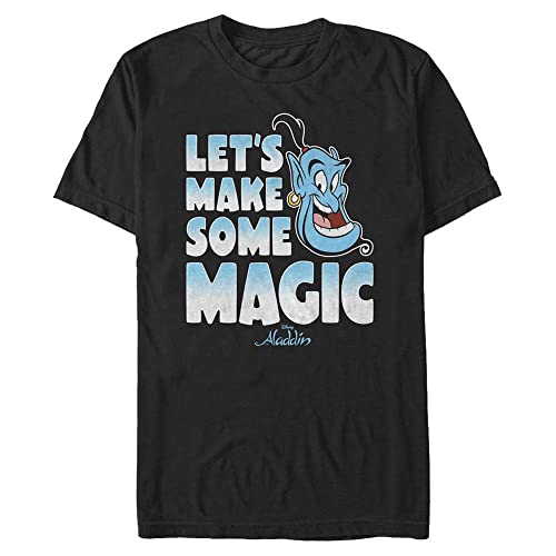 Disney Unisex Aladdin Magic Maker Organic Short Sleeve T-shirt, Schwarz, XXL von Disney