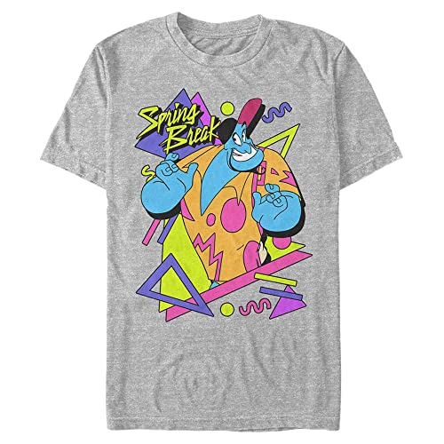 Disney Unisex Aladdin-Spring Break Organic Short Sleeve T-Shirt, Melange Grey, XXL von Disney