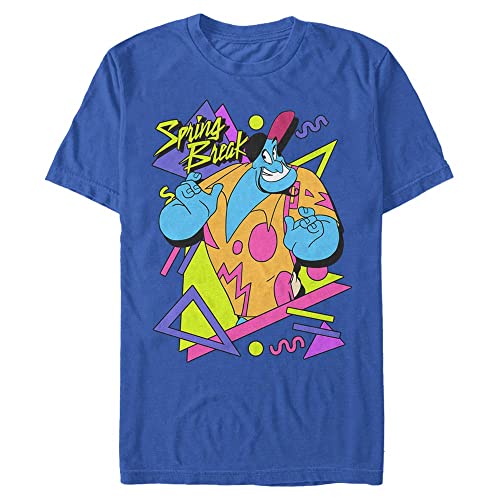 Disney Unisex Aladdin Spring Break Organic Short Sleeve T-shirt, Bright Blue, XXL von Disney