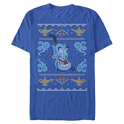 Disney Unisex Aladdin Ugly Genie Organic Short Sleeve T-shirt, Bright Blue, XL von Disney