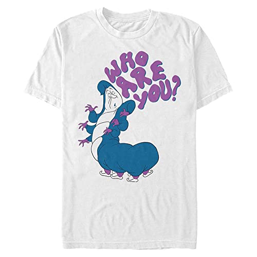 Disney Unisex Alice in Wonderland Who Are You Organic Short Sleeve T-shirt, Weiß, XXL von Disney